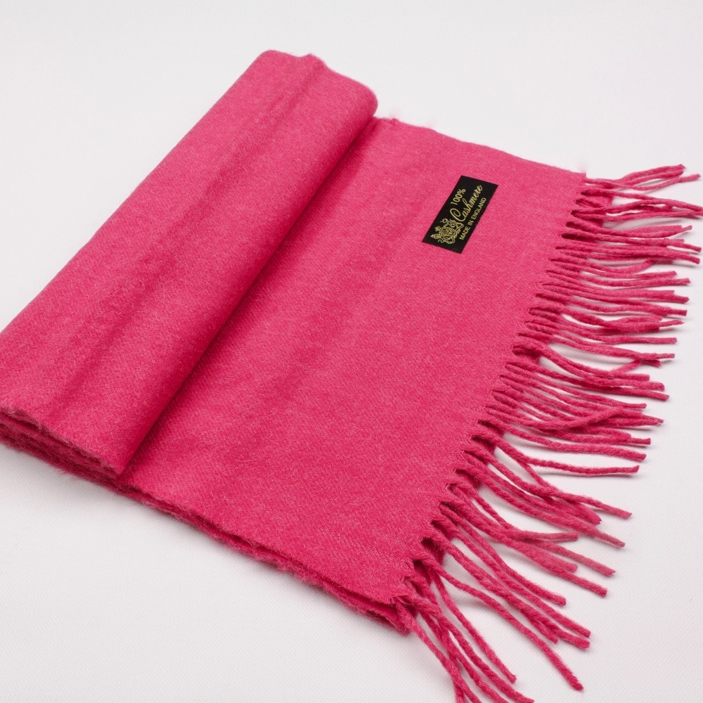Fuchsia Cashmere Scarf 100%